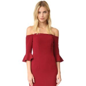 Black Halo Burgundy Madigan Sheath Dress - Size 2